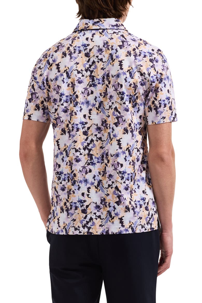 Hendrix Floral Pima Cotton Polo, Alternate, color, LAVENDER
