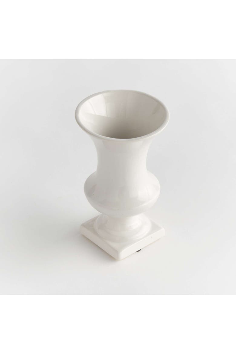Antoinette Footed Vase, Alternate, color, White