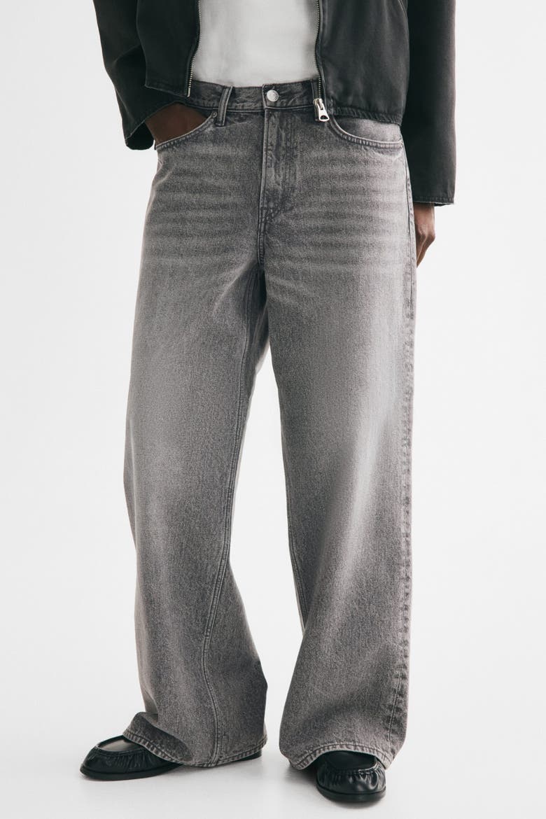 Wide-leg Jeans, Alternate, color, Denim gray