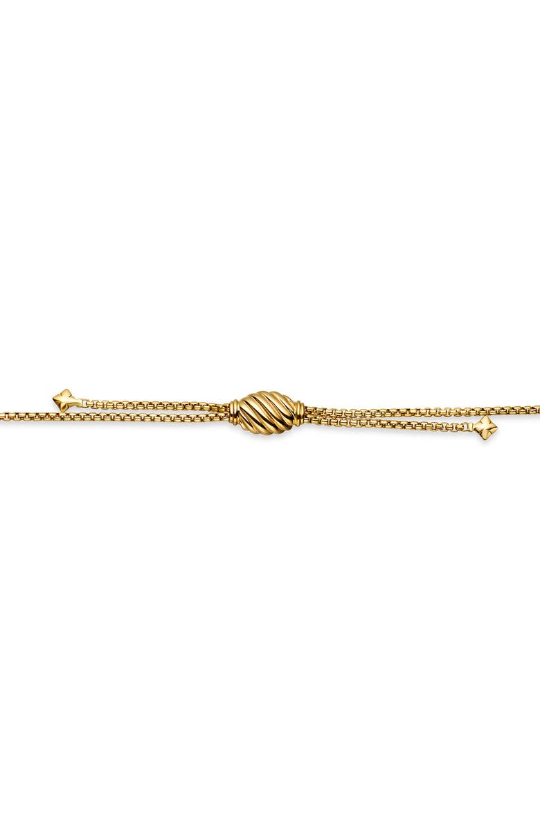 David Yurman Box Chain Slider Necklace in 18K Yellow Gold, 1.7mm, Alternate, color, Yellow Gold