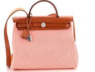 Pre-Owned Hermes Herbag Zip Criss Viking Toile and Leather 31