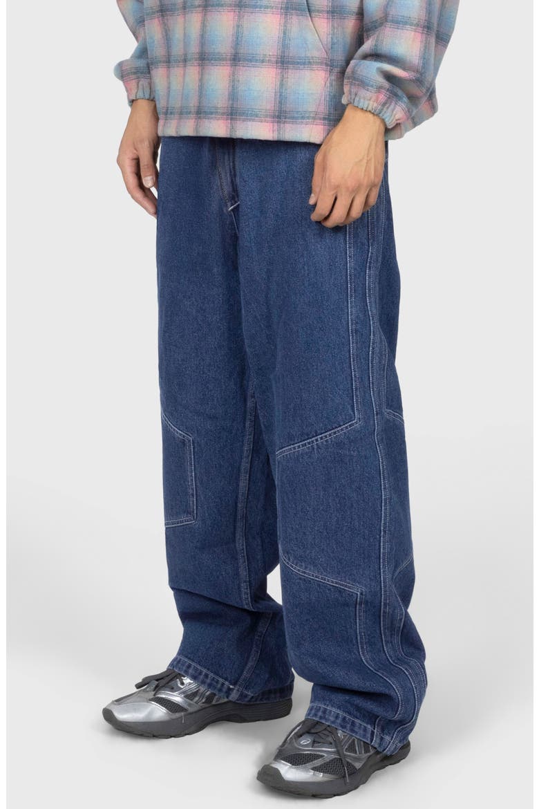 Position Baggy Fit Wide Leg Jeans, Alternate, color, INDIGO