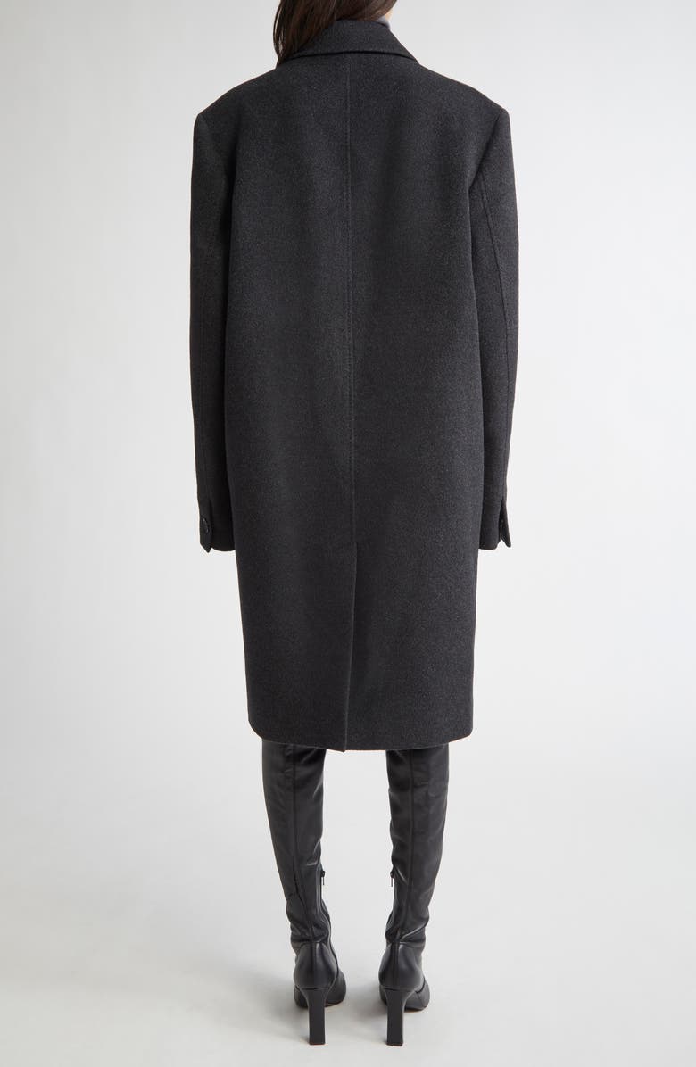 TOTEME Double Breasted Cashmere Coat, Alternate, color, Charcoal Melange