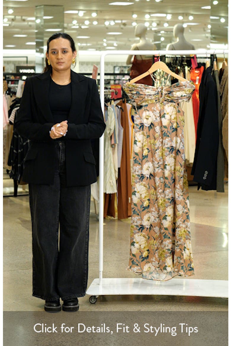 Calliope Floral Cutout Silk Satin Gown video