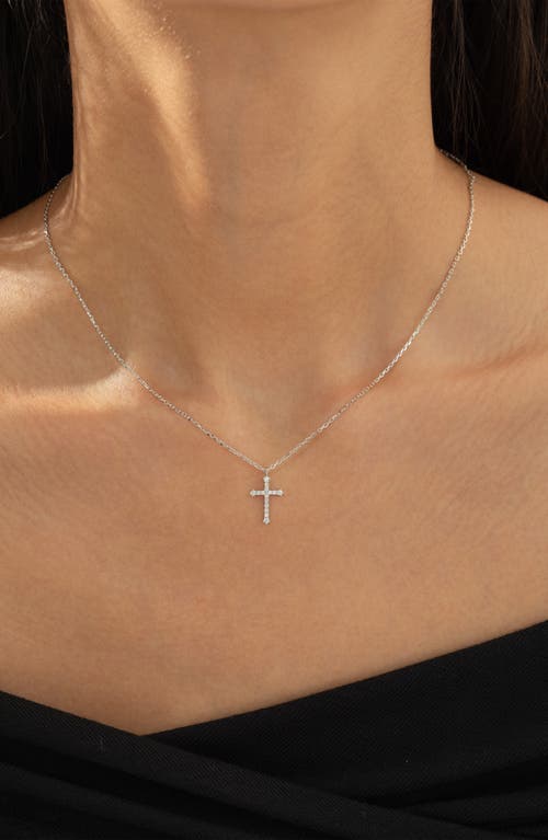 Bearfruit Jewelry 14k Gold Plated Lisette Crystal Cross Necklace Holiday Gift Guide In Metallic