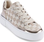 DKNY Bradley Metallic Logo Platform Sneaker