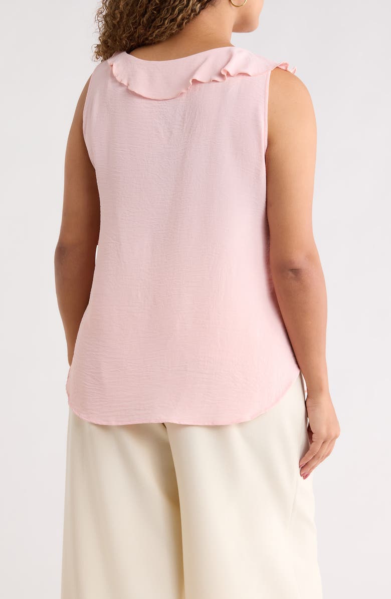 Renee C Ruffle Front Sleeveless Top, Alternate, color, Pink