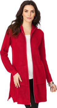 Roaman's Waffle Mega Length Zip Hoodie
