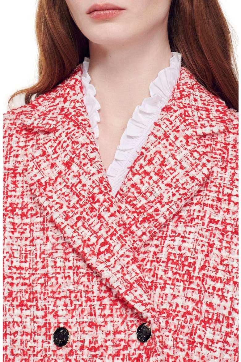 Avila Tweed Jacket, Alternate, color, ROUGE