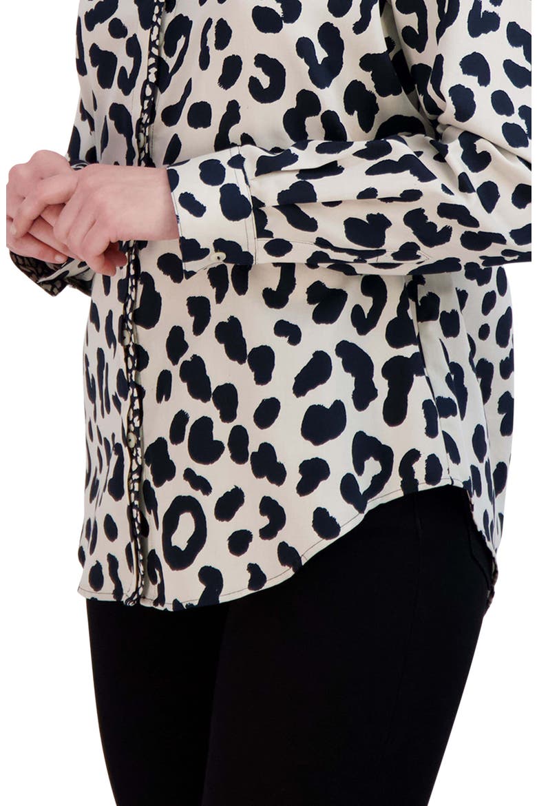 Cheetah Print Shirt, Alternate, color, BLACK/ IVORY