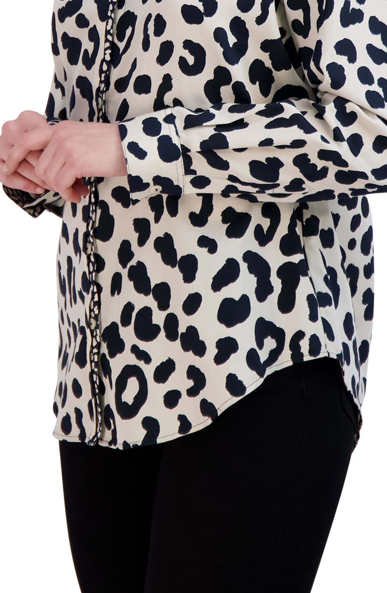 Foxcroft Cheetah Print Shirt, Alternate, color, 
