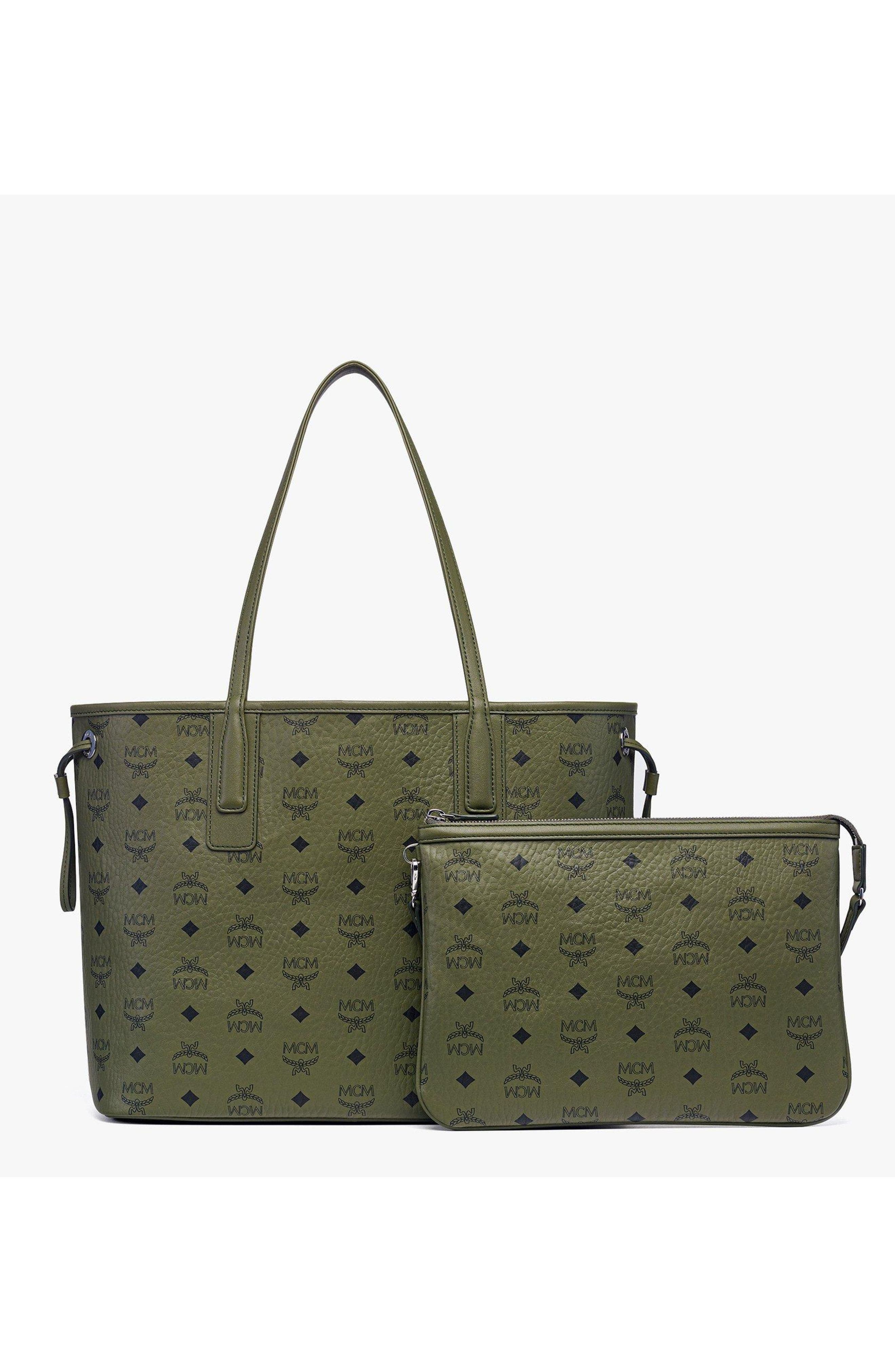 MCM Medium Liz Shopper in Visetos, Alternate, color, 