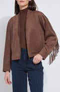 Lysse Candence Fringe Trim Faux Suede Jacket