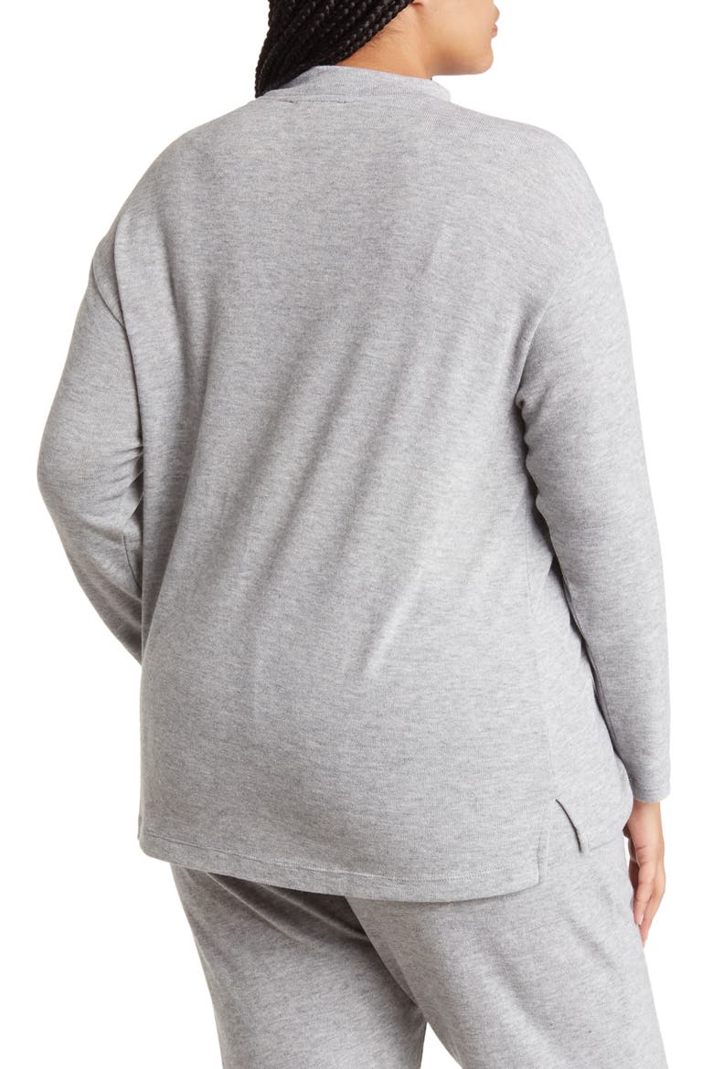 Keyhole Neck Sweater, Alternate, color, SILVER HEATHER