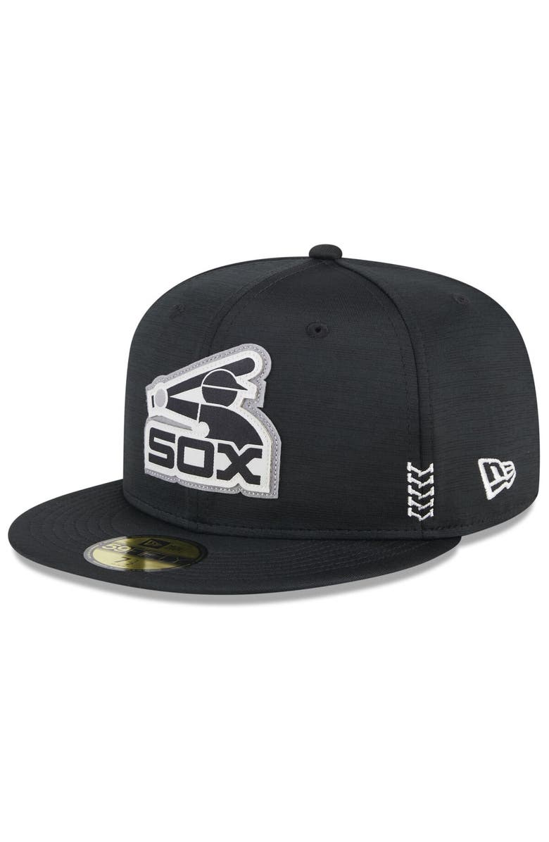 New Era Men's New Era Black Chicago White Sox 2024 Clubhouse 59FIFTY Fitted Hat, Main, color, 