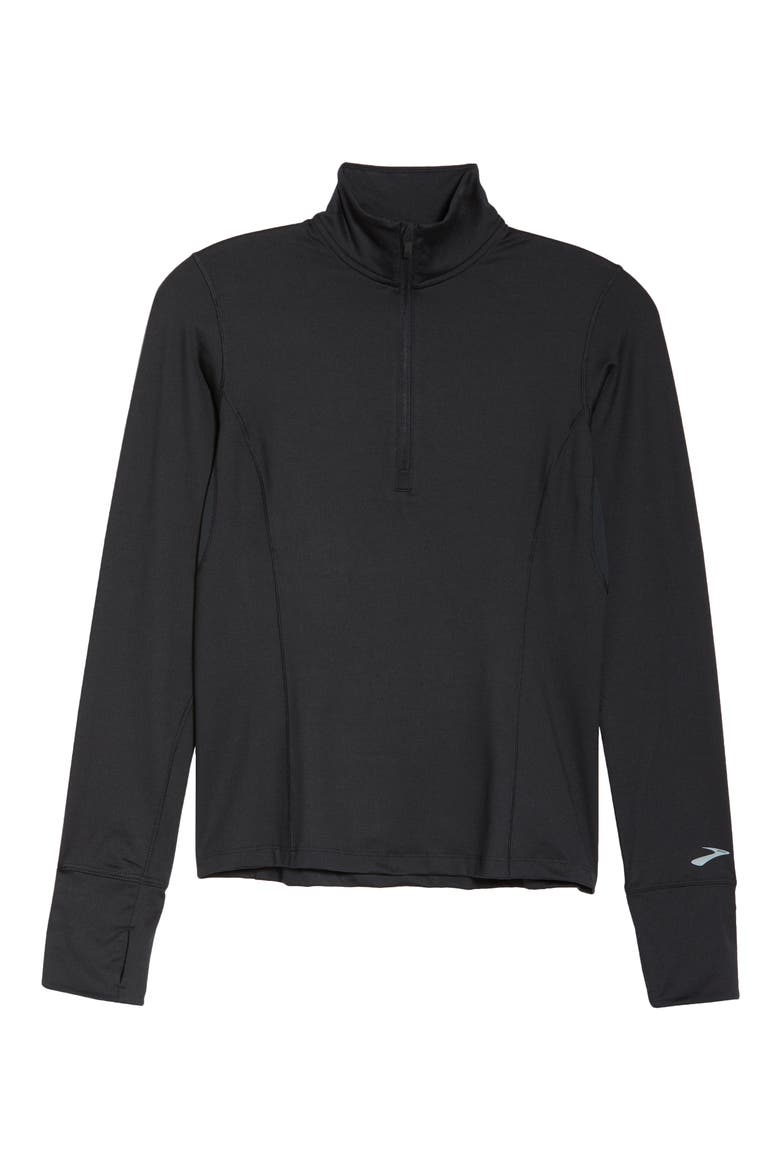 Dash Half Zip Pullover, Alternate, color, BLACK