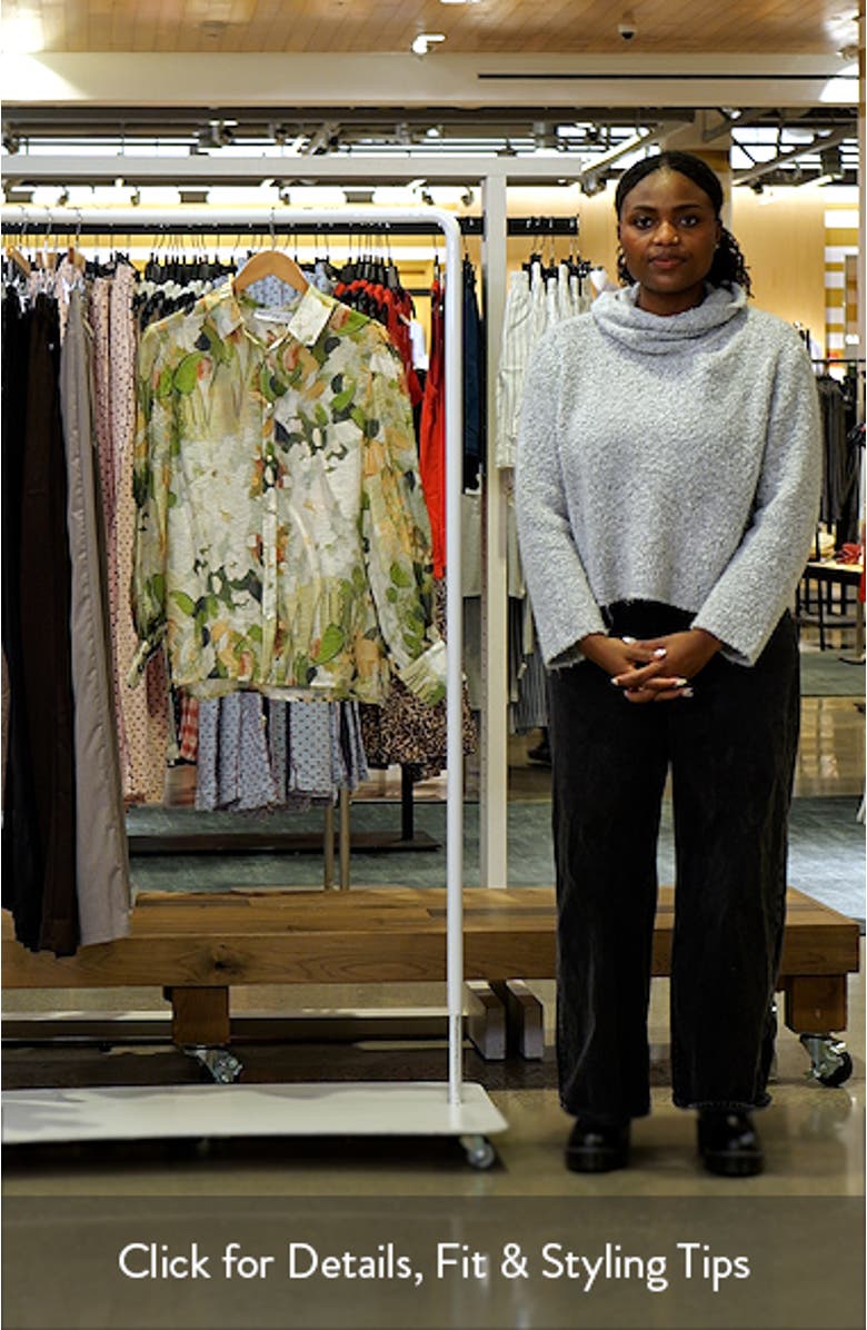 Allise Floral Print Cotton Blend Button-Up Shirt, sales video thumbnail