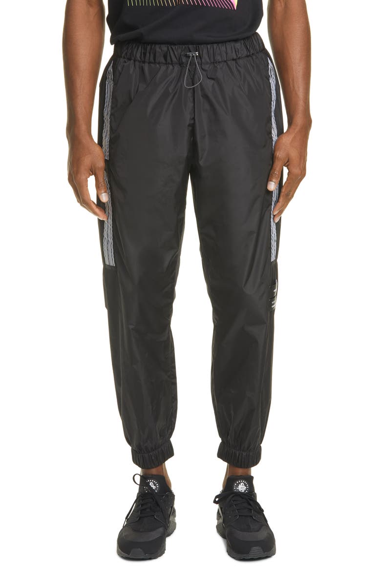 County Tape Jogging Pants, Main, color, BLACK WHITE