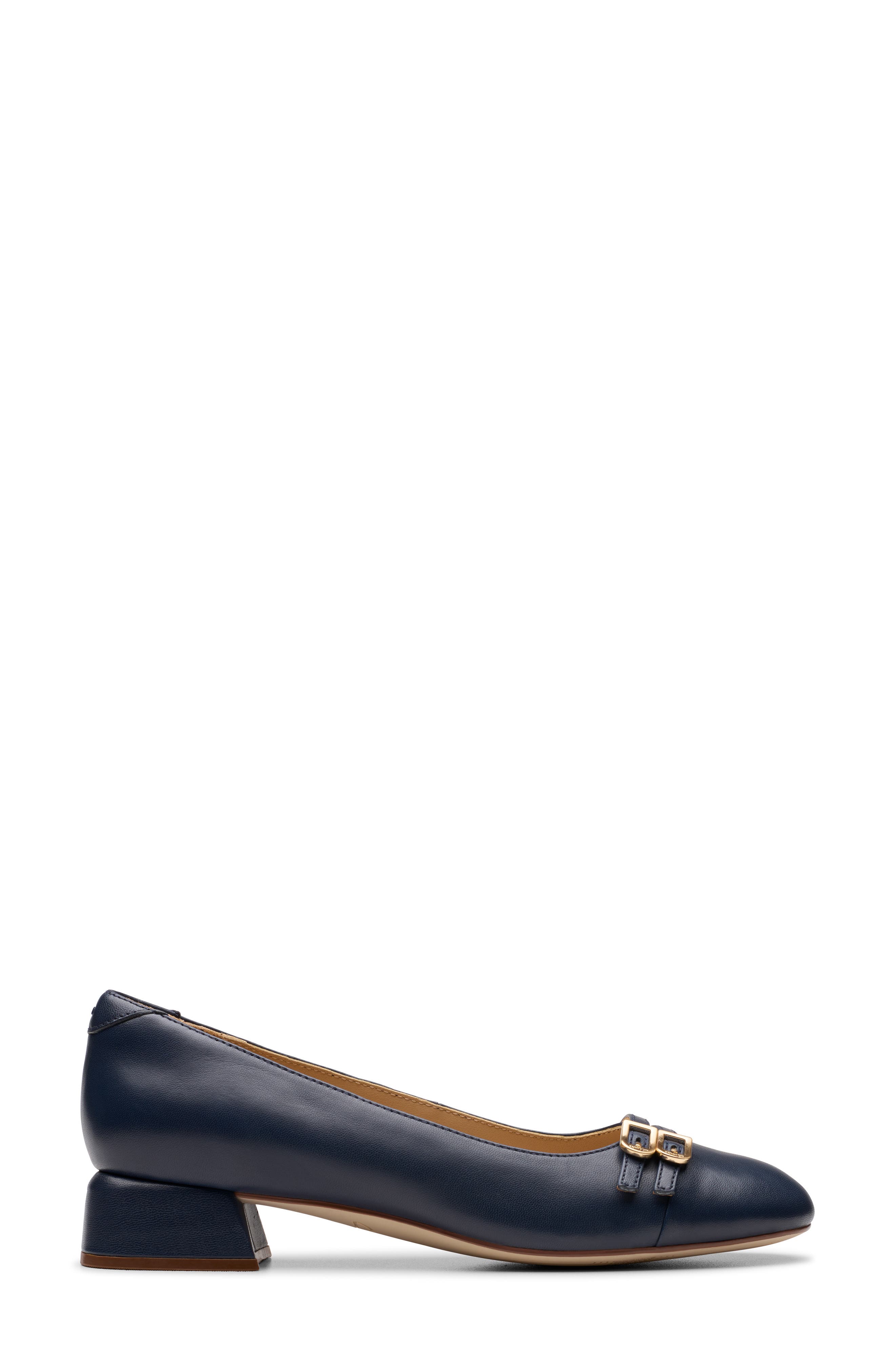 Daiss Court Block Heel Pump, Alternate, color, NAVY LEATHER