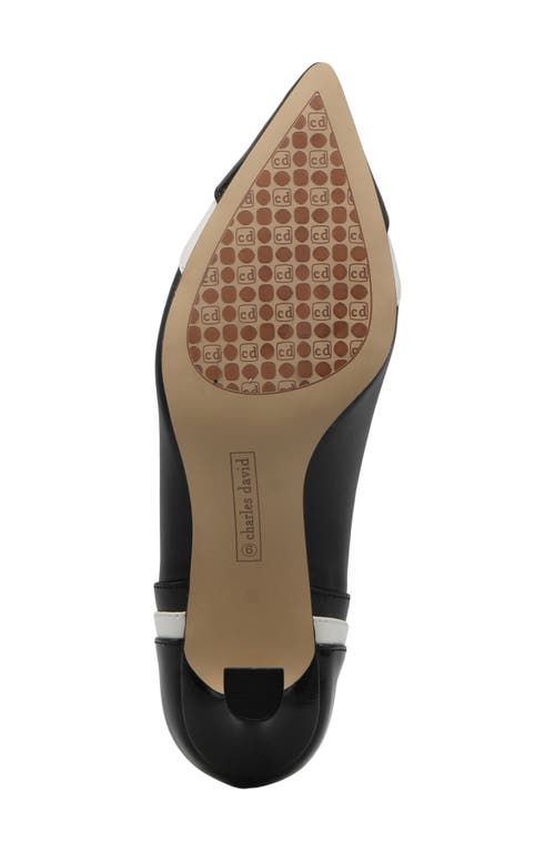 Charles David Aleesha Pointed Toe Pump In Black/white
