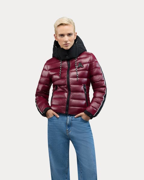 Rousset Lightweight Cinched Puffer Jacket with Contrast Detailing