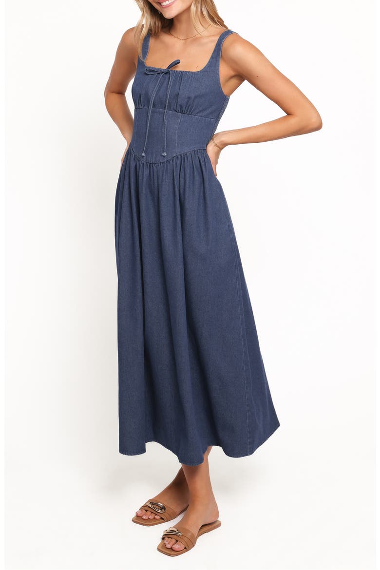 Kinslee Sleeveless Midi Dress, Alternate, color, DENIM