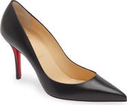 Christian Louboutin Apostrophy Pointy Toe Leather Pump
