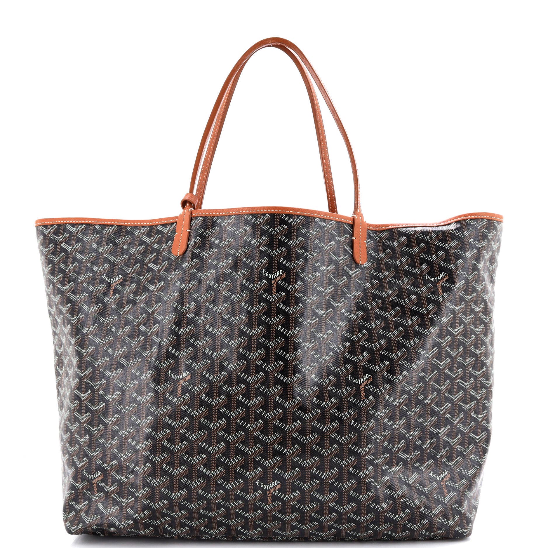 Pre-Owned Goyard Saint Louis Tote Coated Canvas GM, Alternate, color, Brown