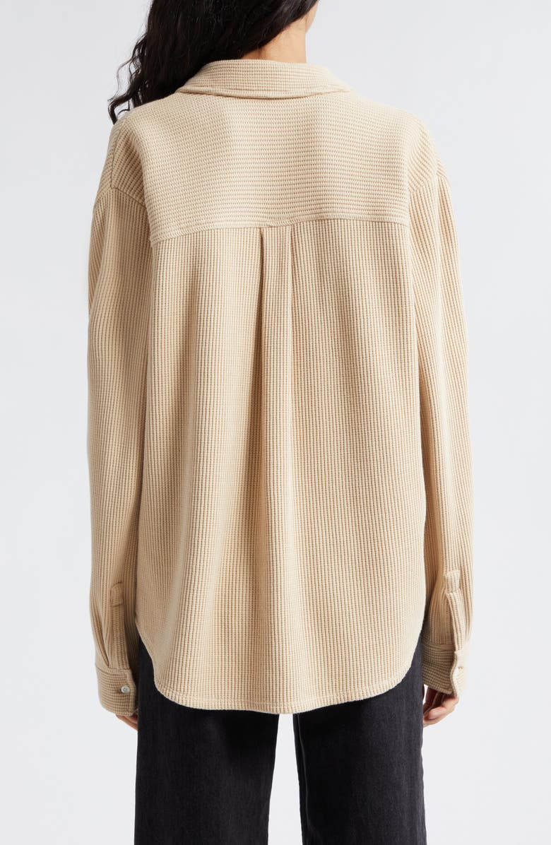 ATM Anthony Thomas Melillo Waffle Knit Button-Up Shirt, Alternate, color,