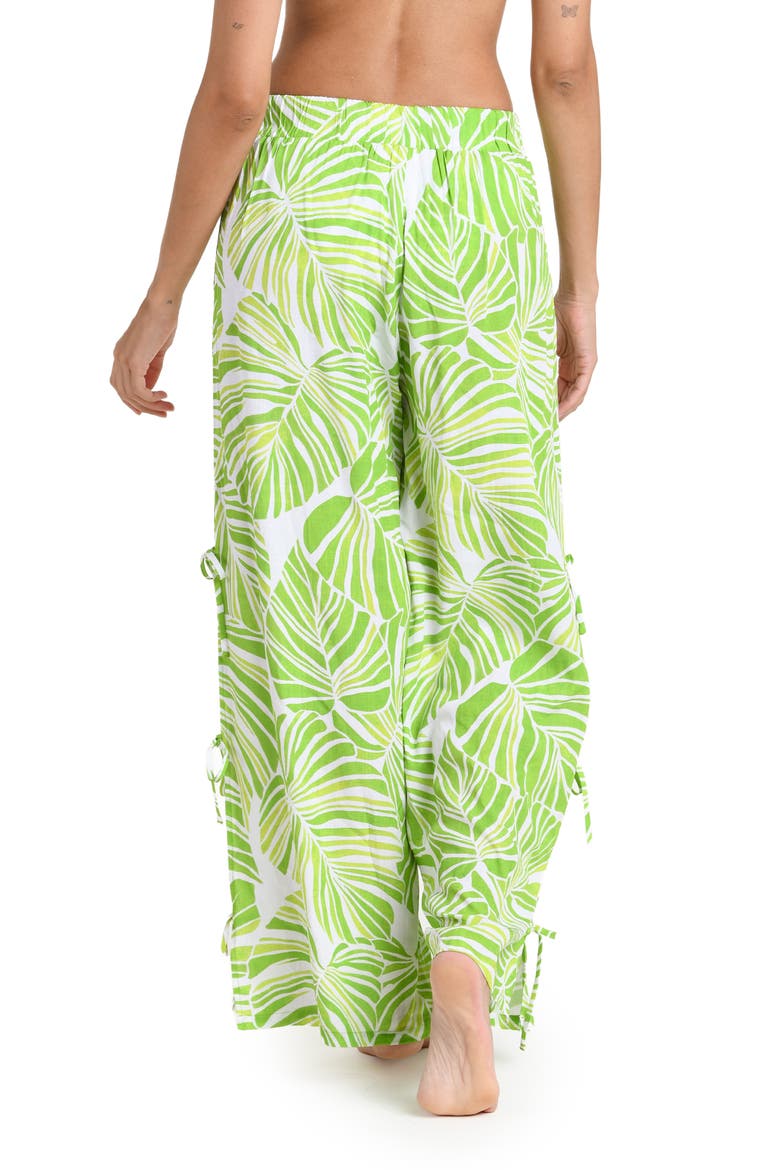Serene Palm Cover-Up Pants, Alternate, color, APPLE