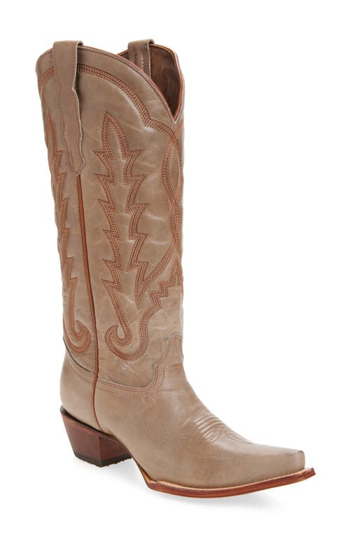 CIRCLE G Contrast Embroidery Tall Western Boot in Sand  product