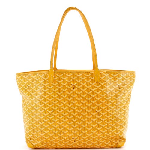 Pre-owned Goyard Goyard Artois Tote Coated Canvas Mm In Yellow