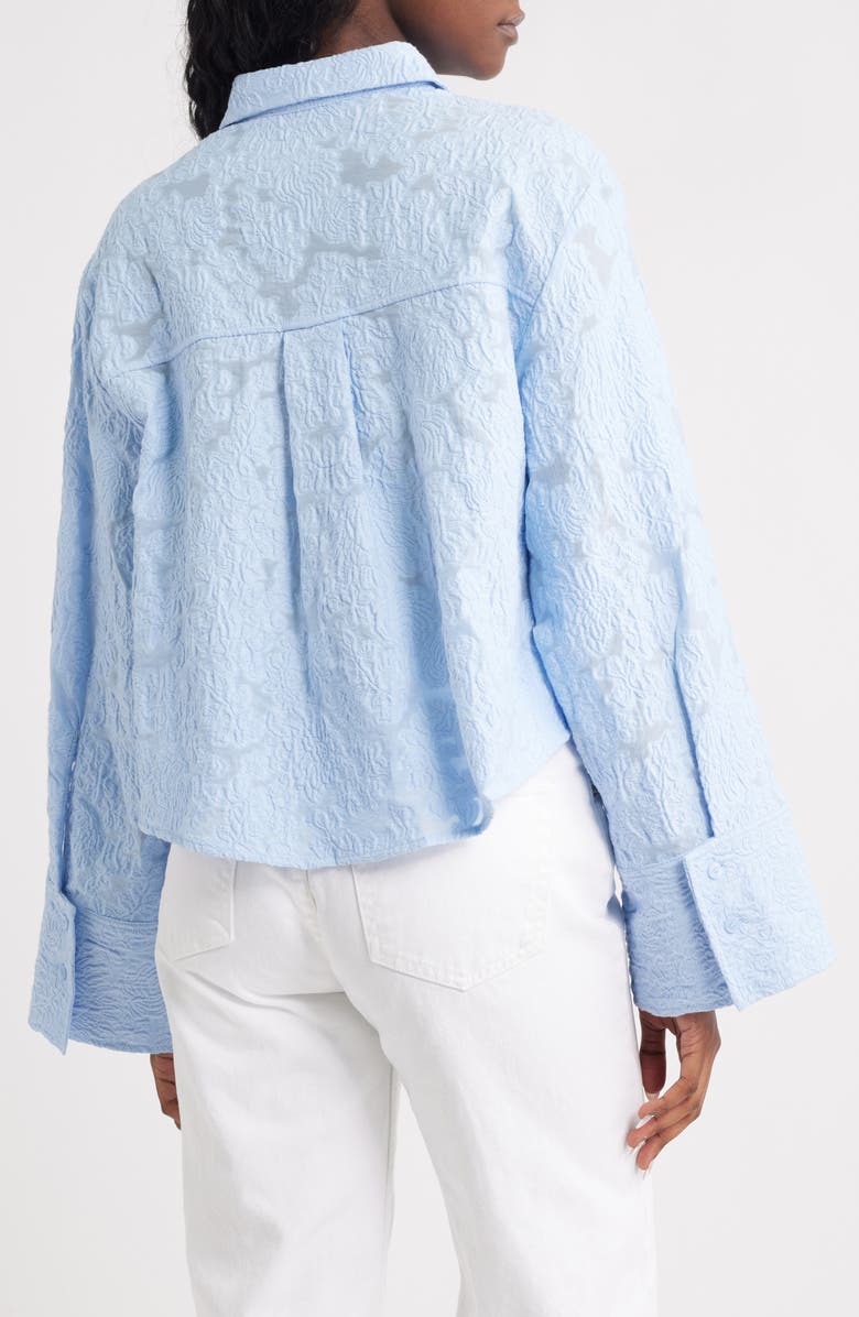 & Other Stories Cotton Blend Jacquard Button-Up Shirt, Alternate, color,