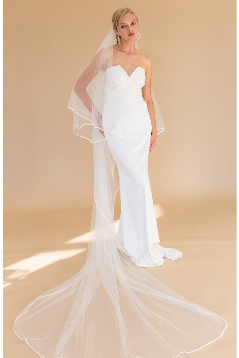 Tamar Cathedral Veil, Main, color, IVORY