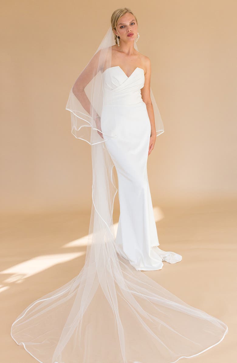 Brides & Hairpins Tamar Cathedral Veil, Main, color, Ivory