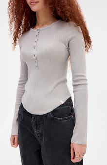 BDG Urban Outfitters Drake Popper Cotton Henley