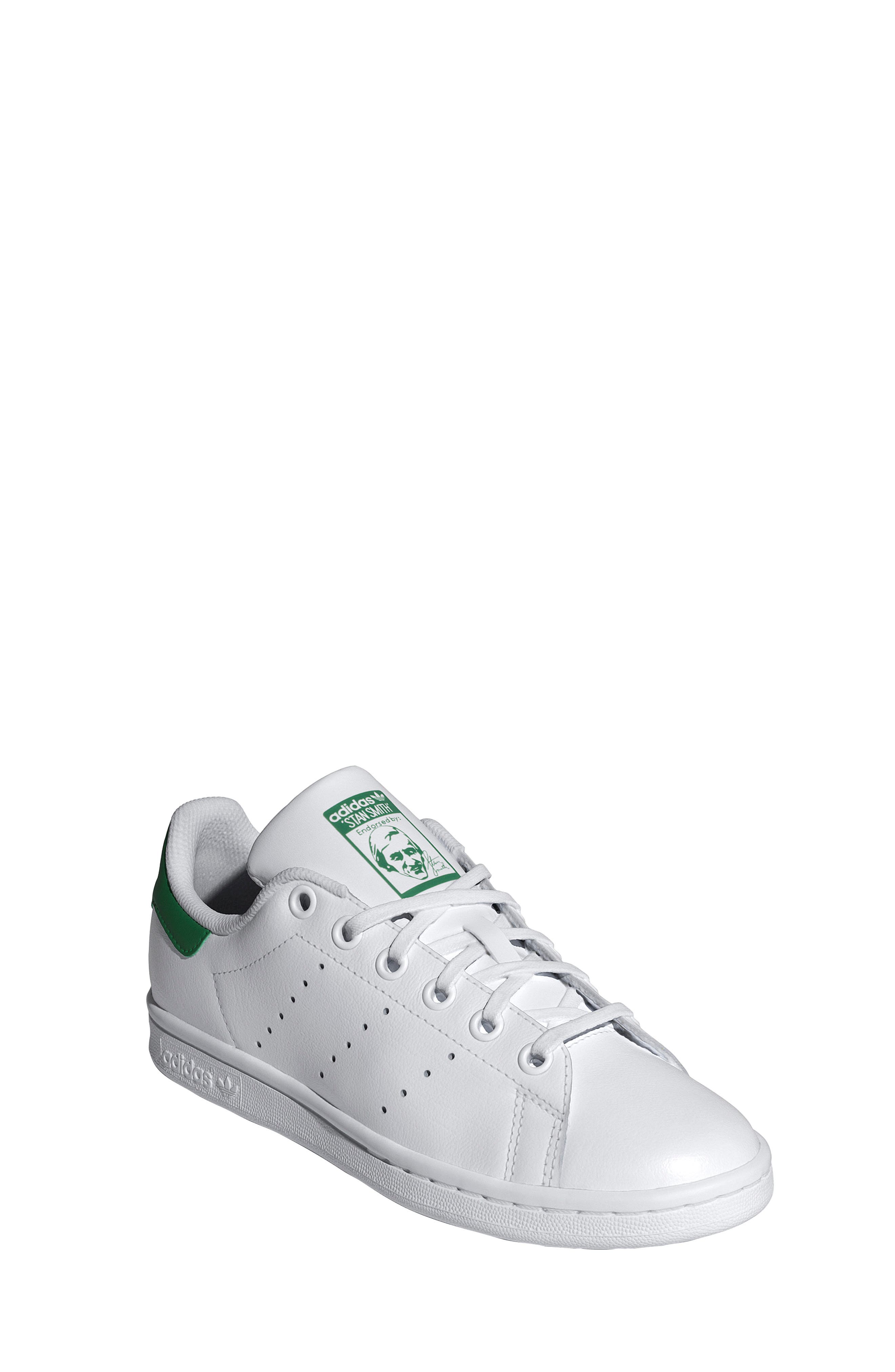 Kids' Stan Smith Sneaker, Main, color, FOOTWEAR WHITE/ GREEN