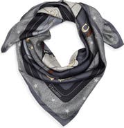 COACH Stacked Tabby Star Print Silk Scarf