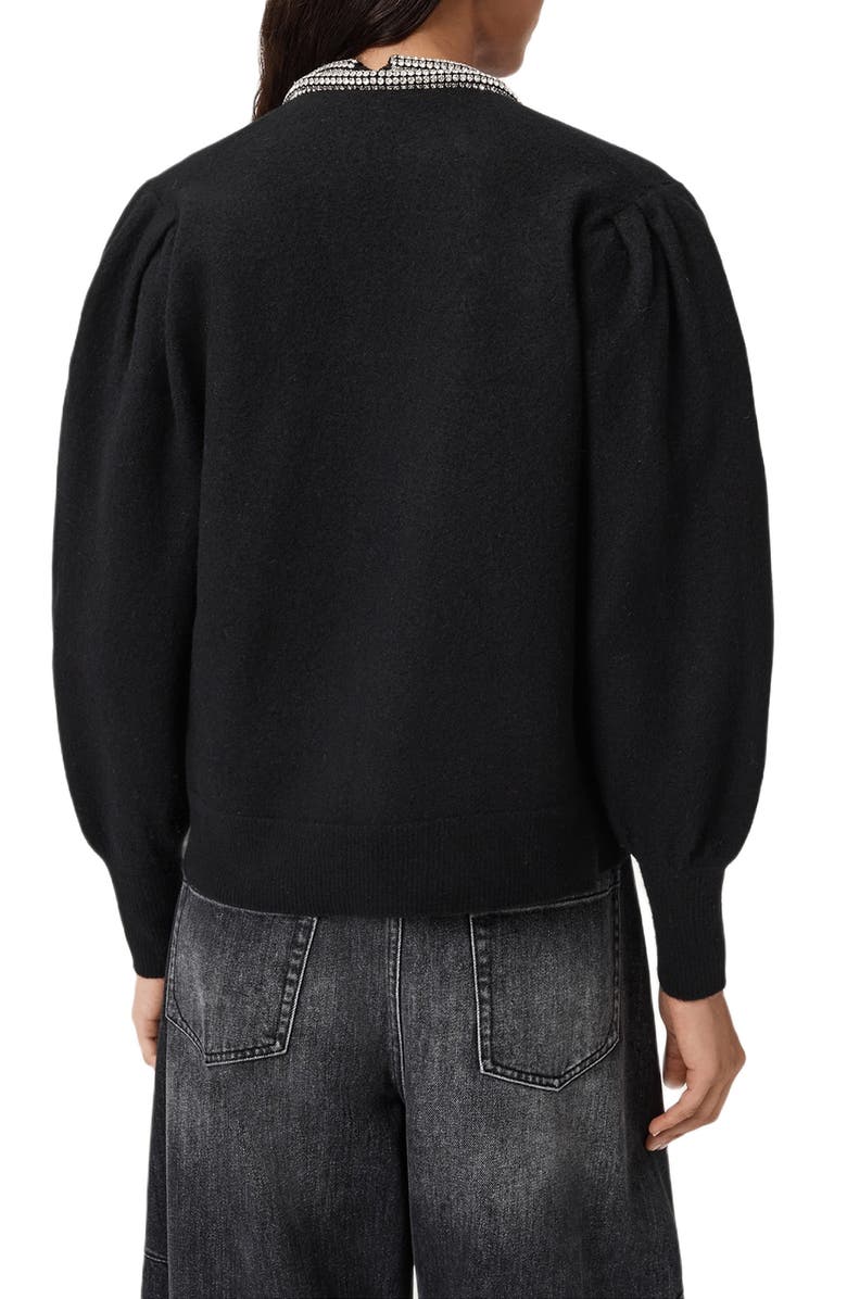 AllSaints Odell Wool Cardigan, Alternate, color, Black