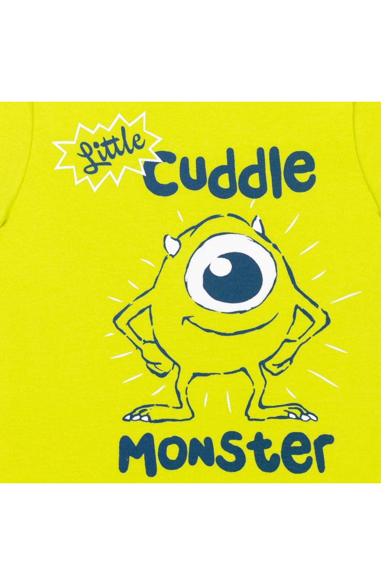 Disney Bodysuit Pants & Hat Set, Alternate, color, Mike Wazowski Green Green