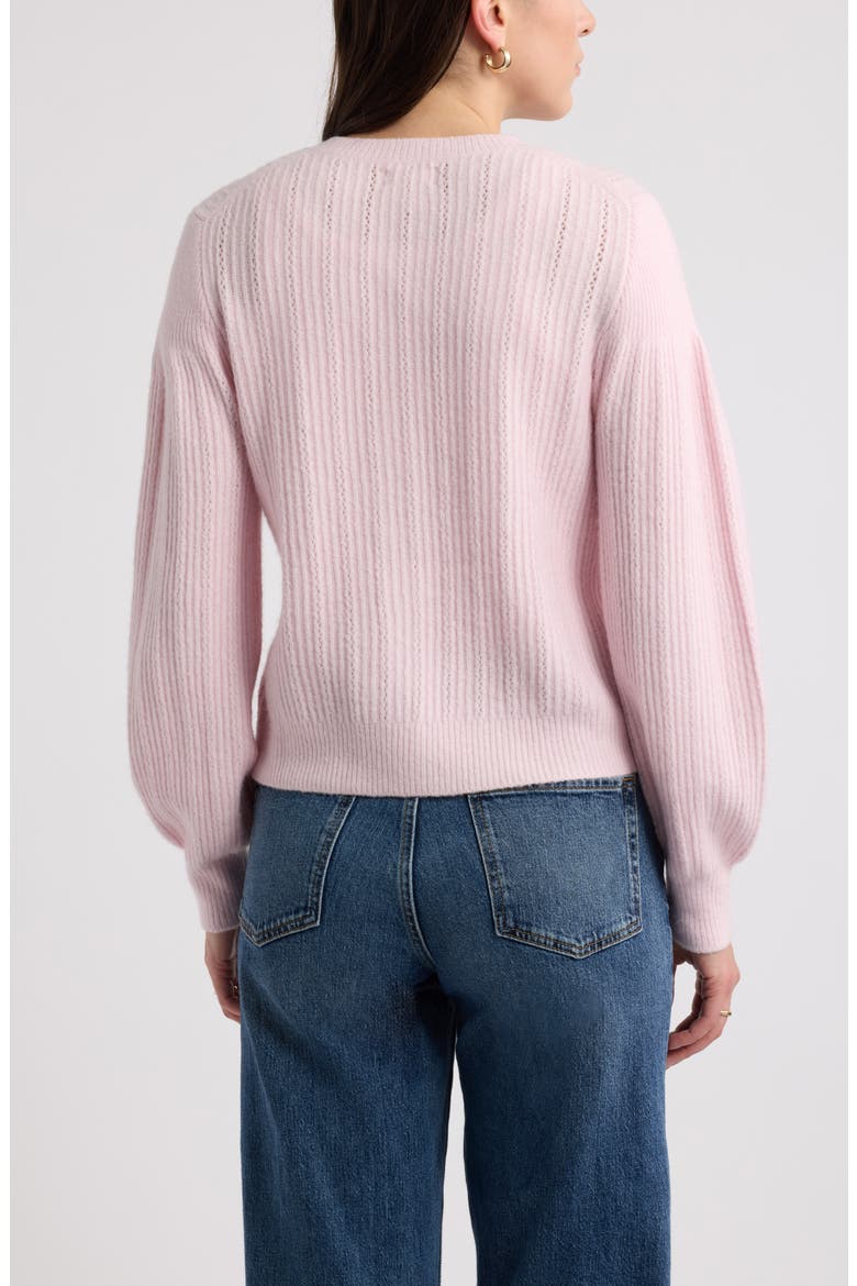 Crewneck Cardigan, Alternate, color, PINK CAKE