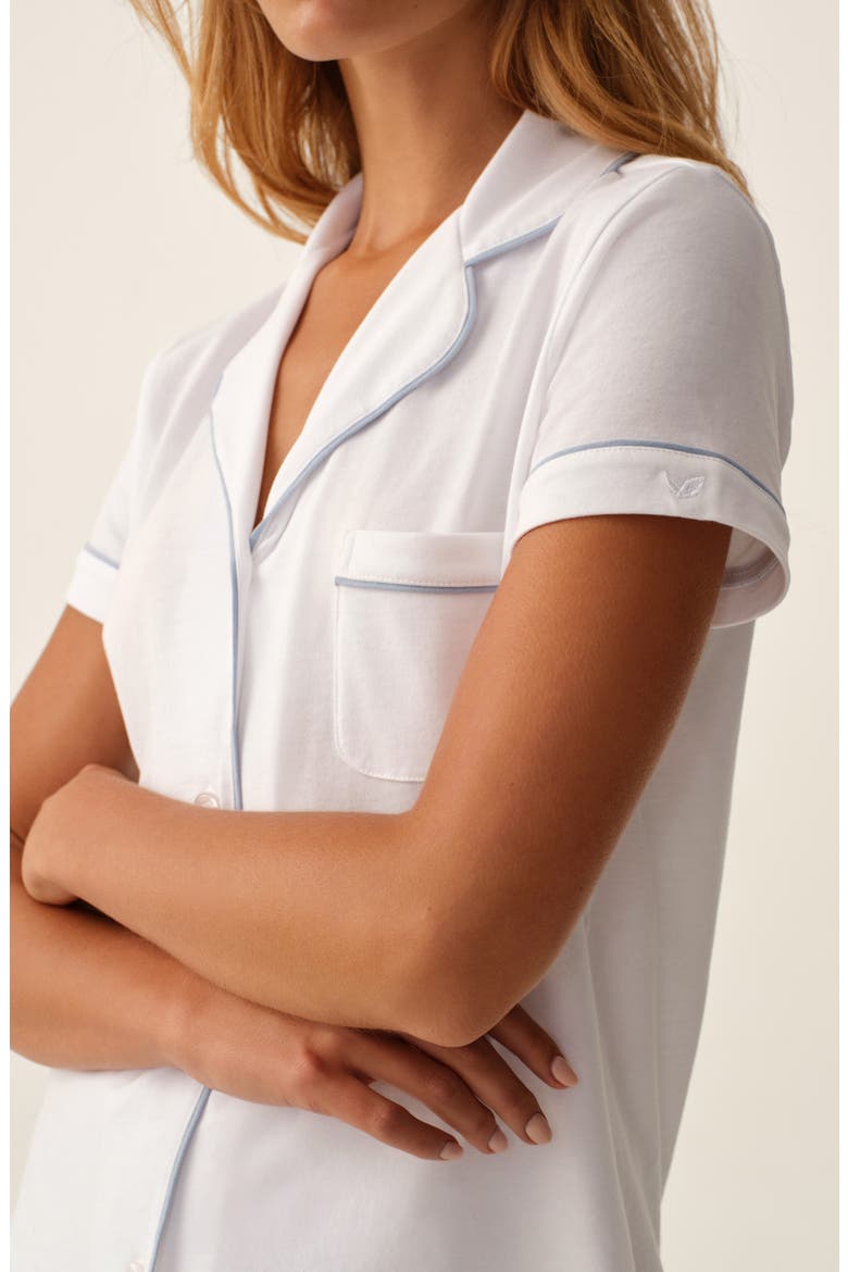 Pima Cotton Short Pajamas, Alternate, color, WHITE