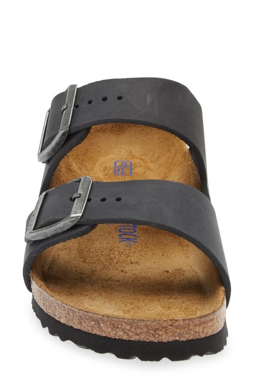 Shop Birkenstock Arizona Soft Footbed Slide Sandal In Black/black