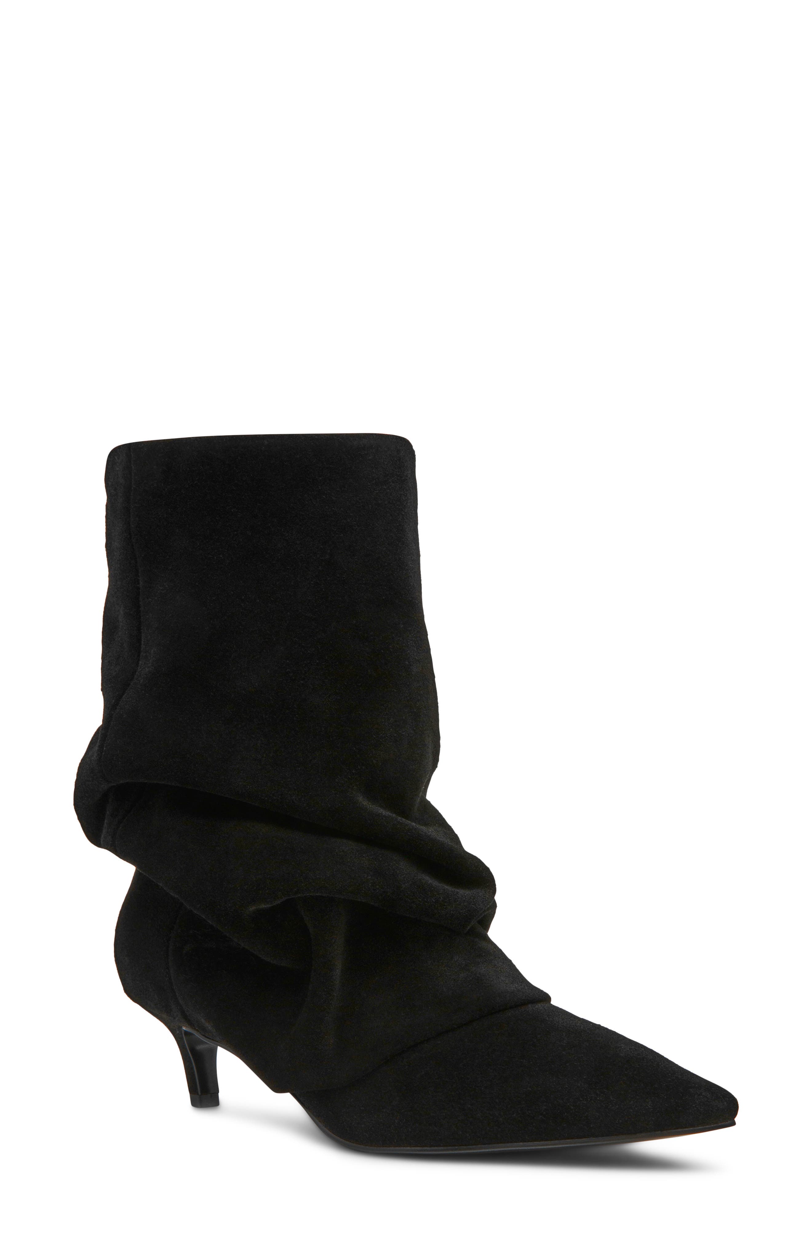 Lennox Pointed Toe Bootie, Main, color, BLACK SUEDE