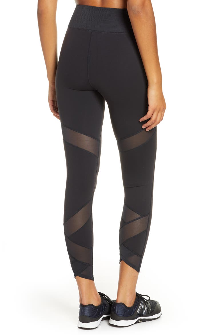 Evolve High Waist Tights, Alternate, color, BK