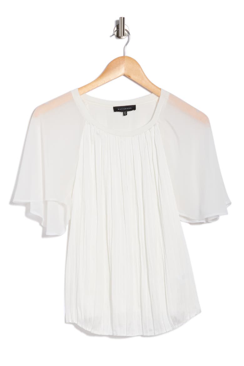Pleated Top, Alternate, color, EGRET