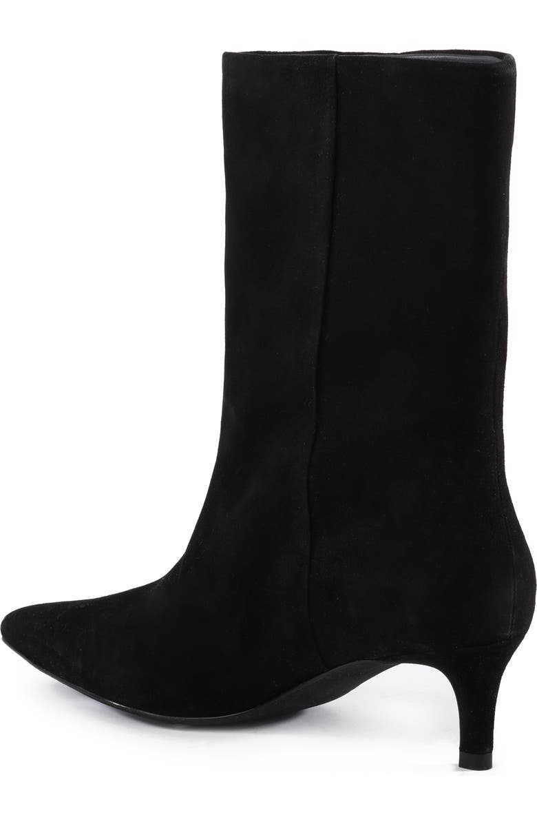 Seychelles Game Changer Pointed Toe Kitten Heel Boot, Alternate, color, Black Suede