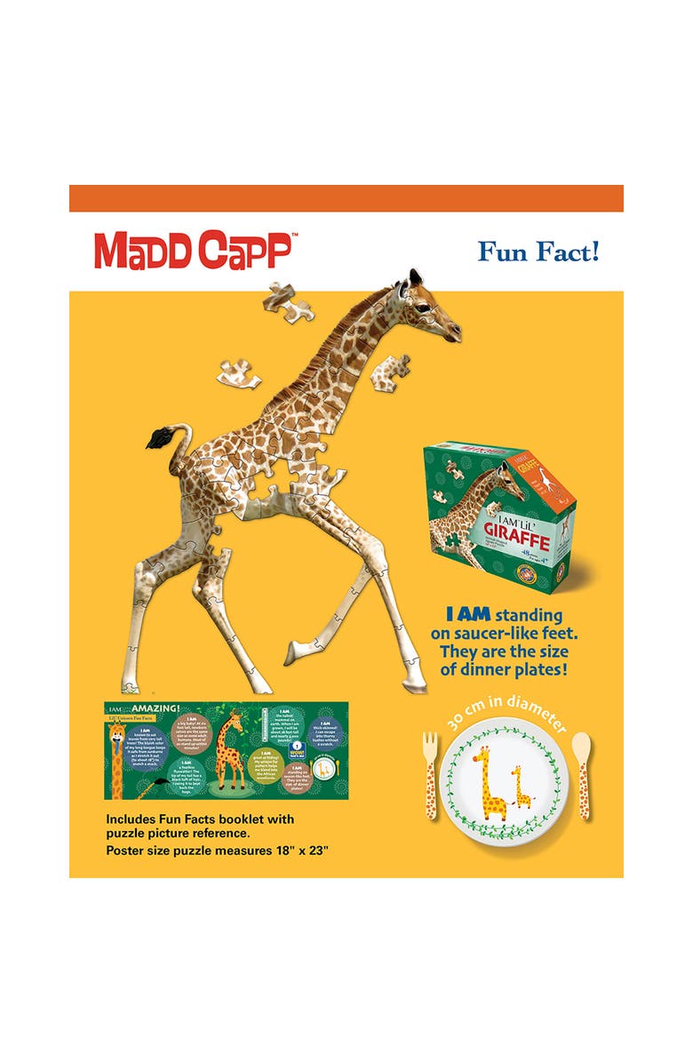 Madd Capp I Am Lil Giraffe 48 Piece Animal Shaped Puzzle, Alternate, color, Multicolored