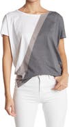 GO COUTURE Burnout Cap Sleeve Dolman T-Shirt