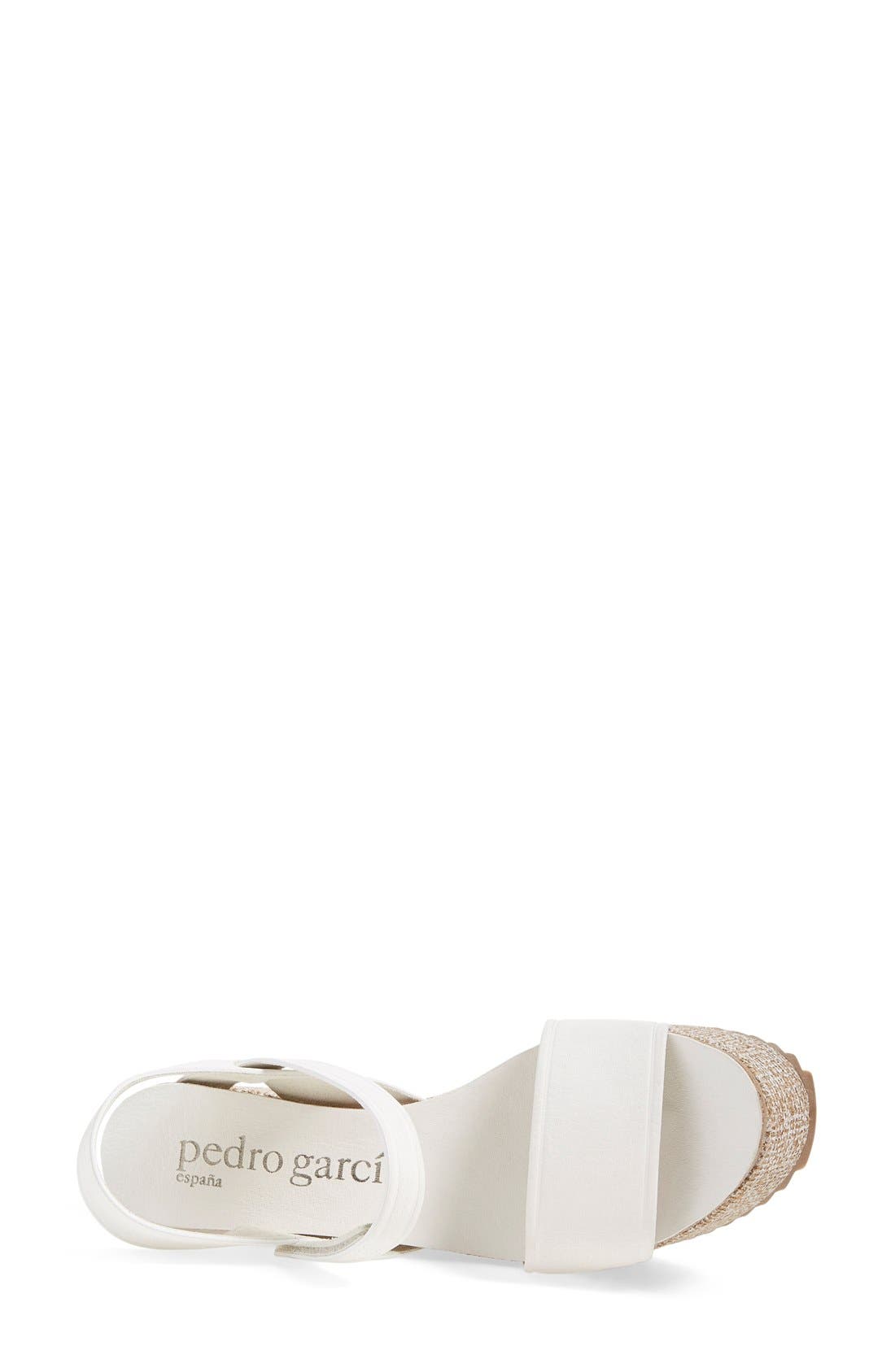 'Dorothy' Wedge Sandal, Alternate, color, WHITE LEATHER